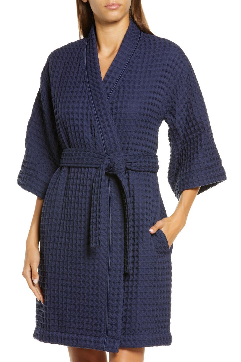 Modern Waffle Robe, Main, color, NAVY PEACOAT