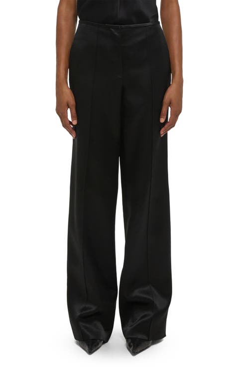 Wide Leg Satin Pants