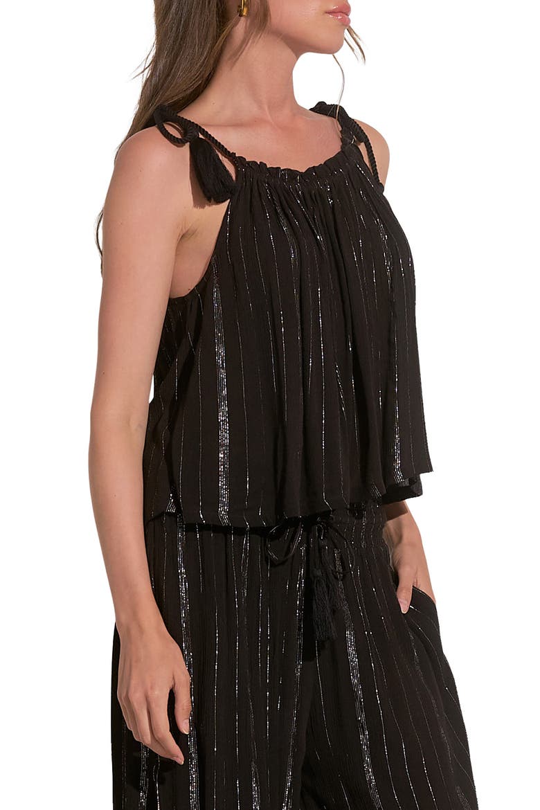 Stripe Cover-Up Tank Top, Alternate, color, BLACK STRIPE