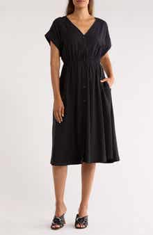 NORDSTROM RACK Short Sleeve Button Front Dress