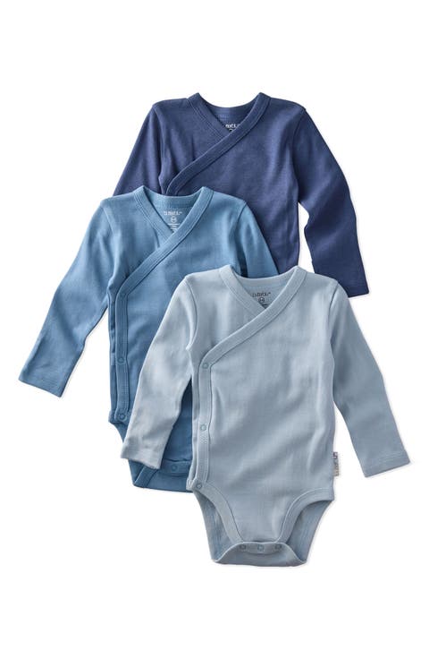 Sterling Side Snap Organic Cotton Assorted 3-Pack Bodysuits (Baby)