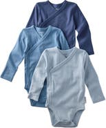 BUTTERBLU Sterling Side Snap Organic Cotton Assorted 3-Pack Bodysuits