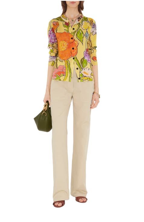 Highgrove Cascading Flowers Wool Cardigan