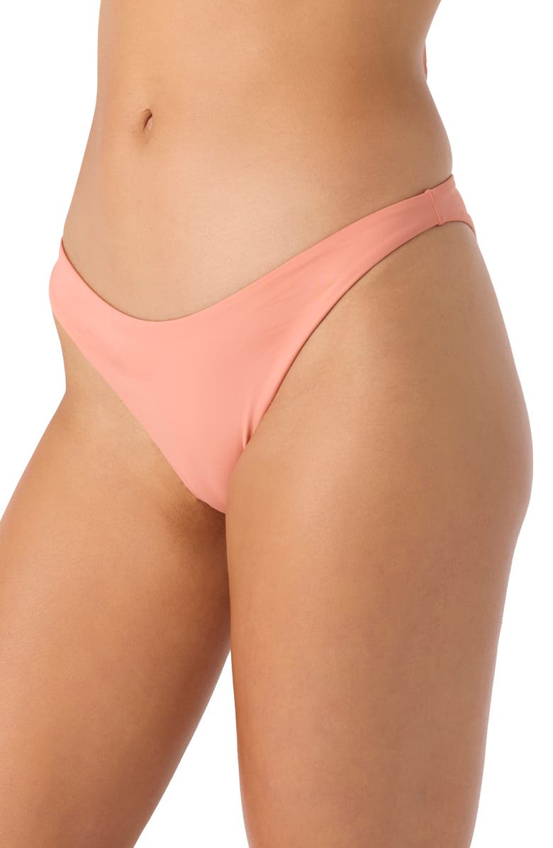 O'Neill Flamenco Saltwater Solids Bikini Bottoms, Alternate, color, Canyon Clay
