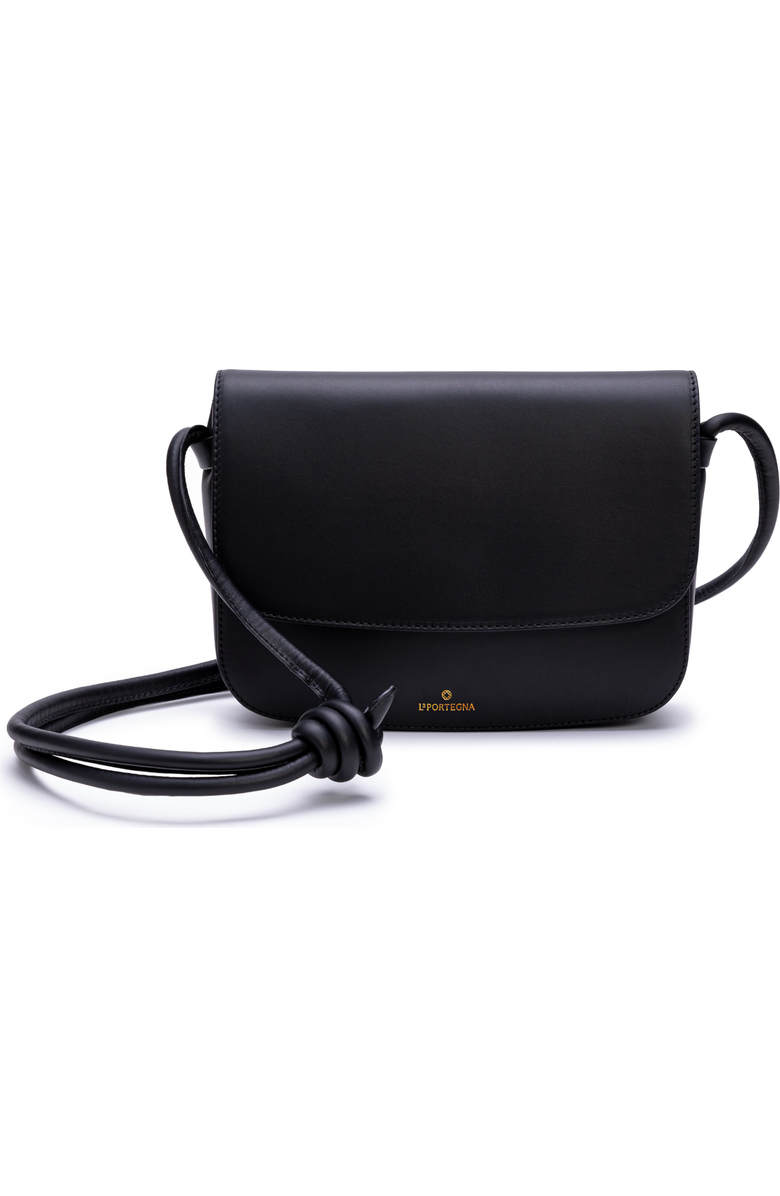 LA PORTEGNA Lucia Shoulder Bag With Sliding Knots, Alternate, color, Black