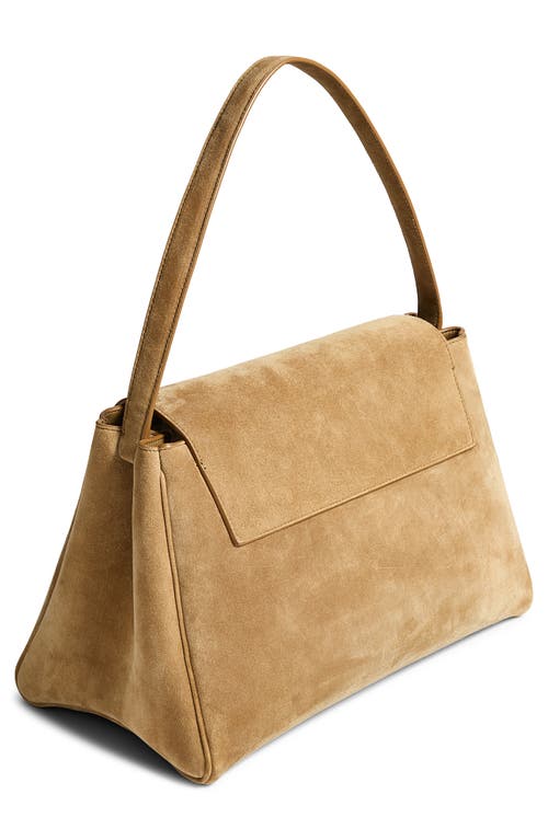 Khaite Audrey Suede Top Handle Bag In Brown