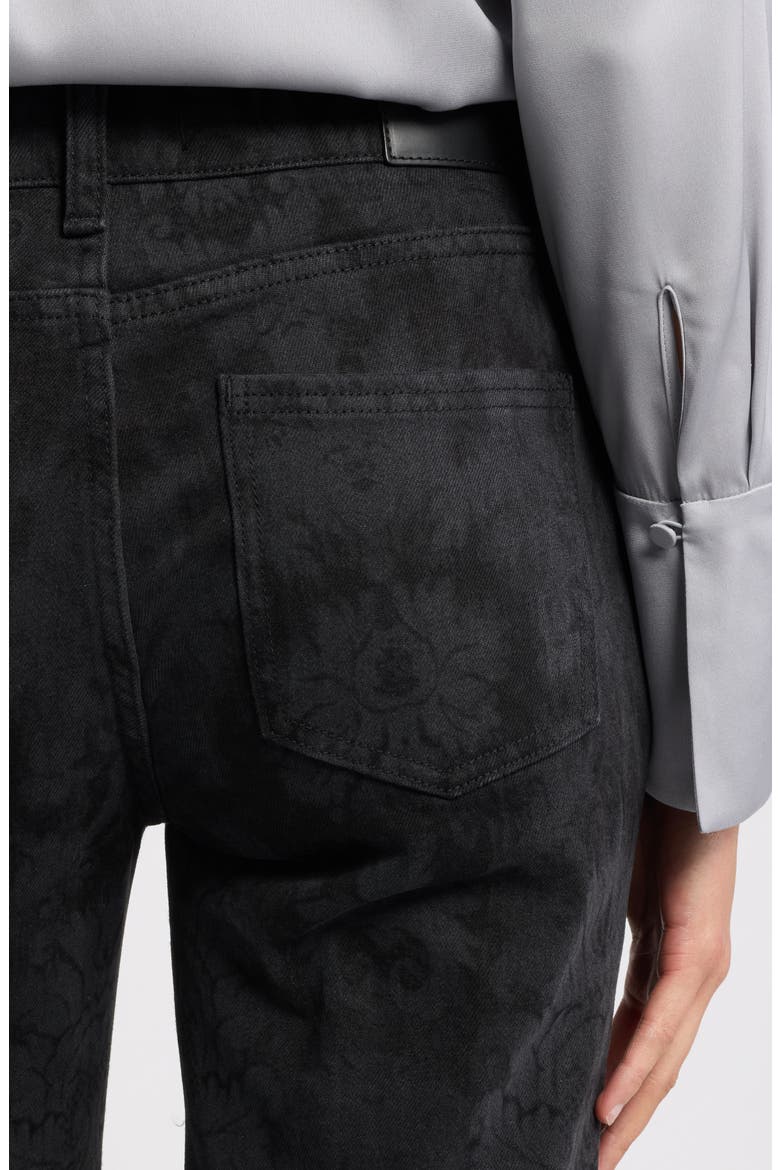 Zane Damask High Waist Bootcut Jeans, Alternate, color, BLACK MULTI