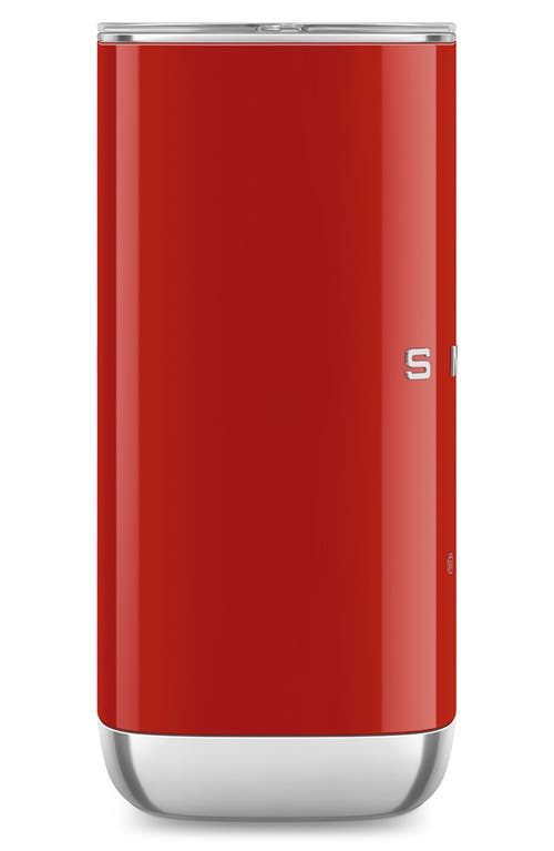 Smeg Mini Milk Frother In Red