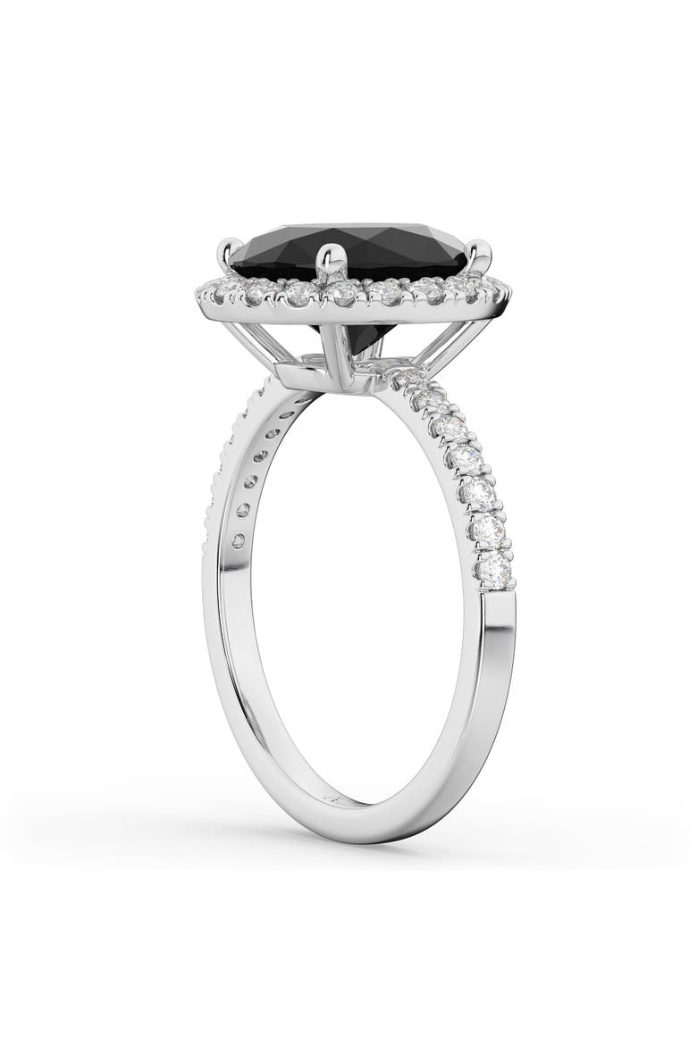 Oval Black Diamond & Diamond Engagement Ring 14K, Alternate, color, 3.51ct/White Gold