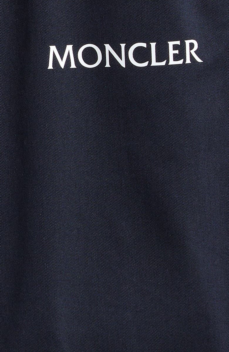 Moncler Kids' Logo Cotton Blend Gabardine Shorts, Alternate, color, 