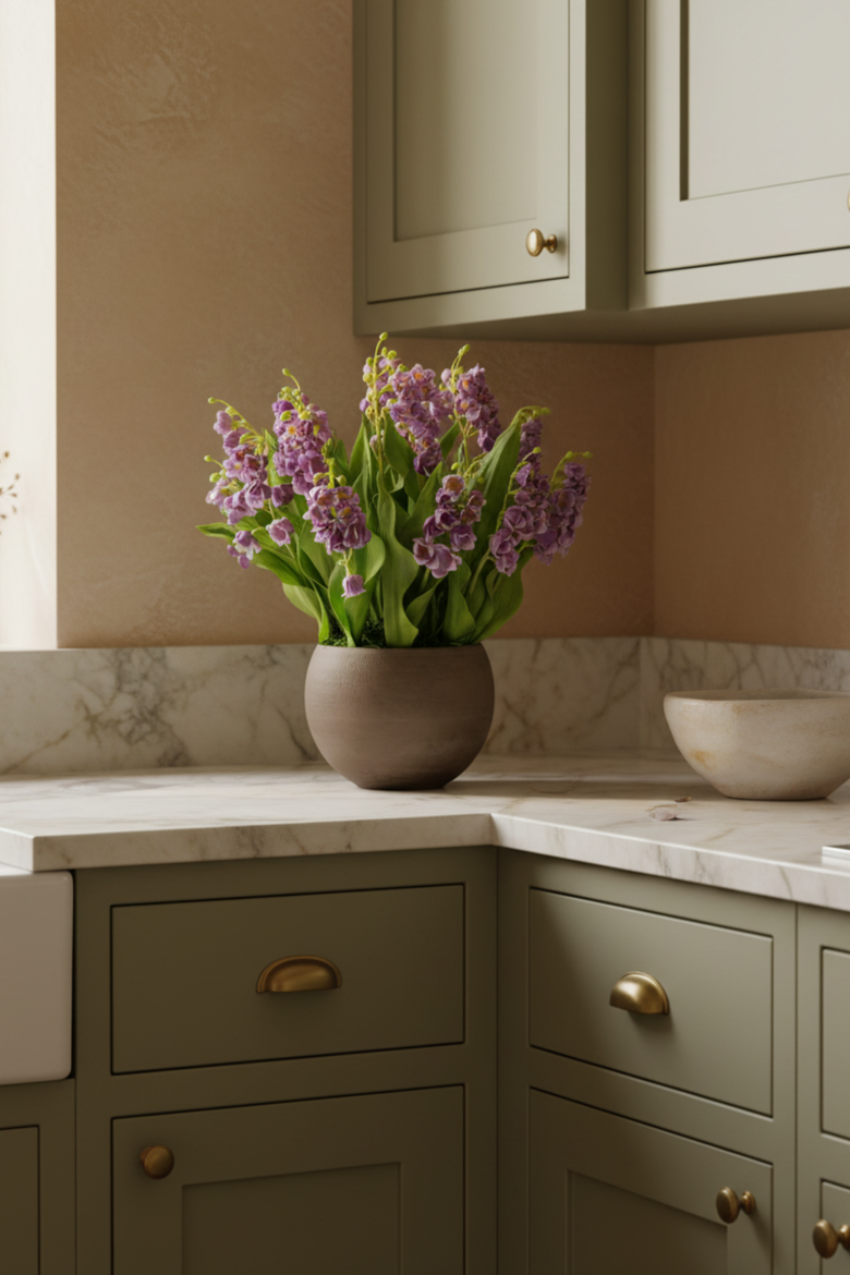 Veda RealTouch Muguet Arrangement, Alternate, color, Periwinkle
