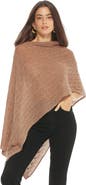 Monticelli Cashmere Pure Cashmere Textured Knit Poncho