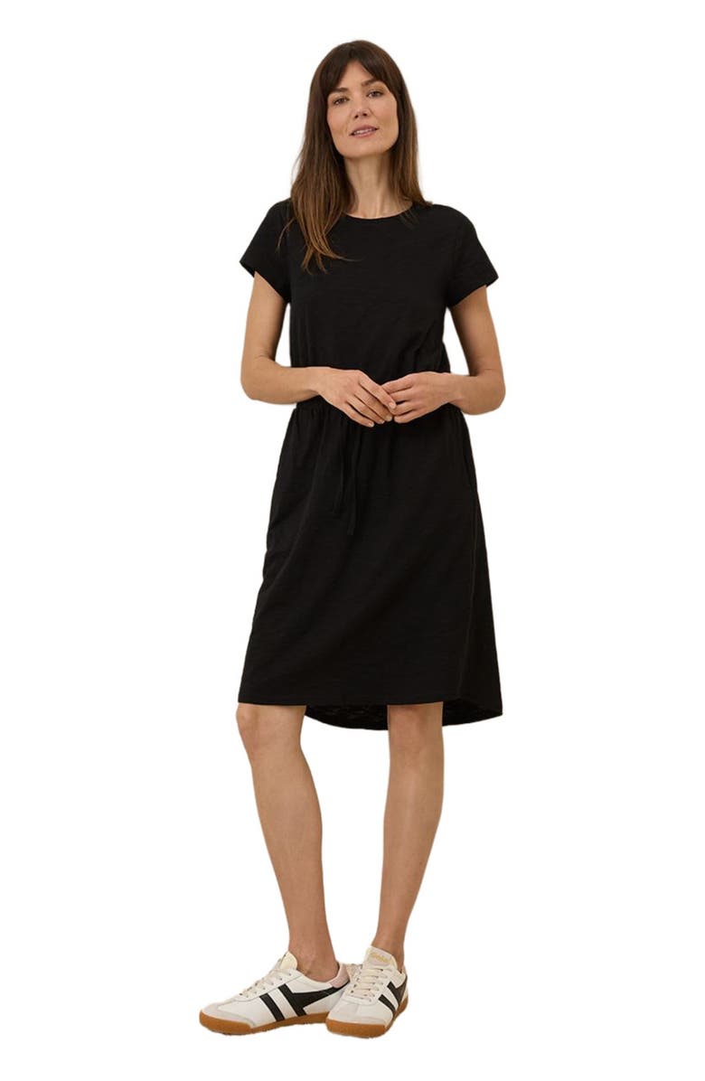 Pact Organic Cotton Relaxed Slub Weekend Dress, Main, color, Black