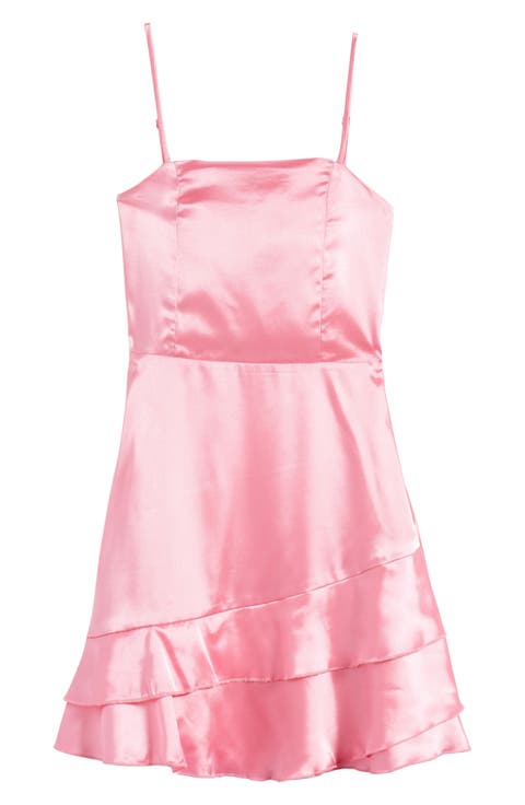 Kids' Ruffle Satin Dress (Big Kid)