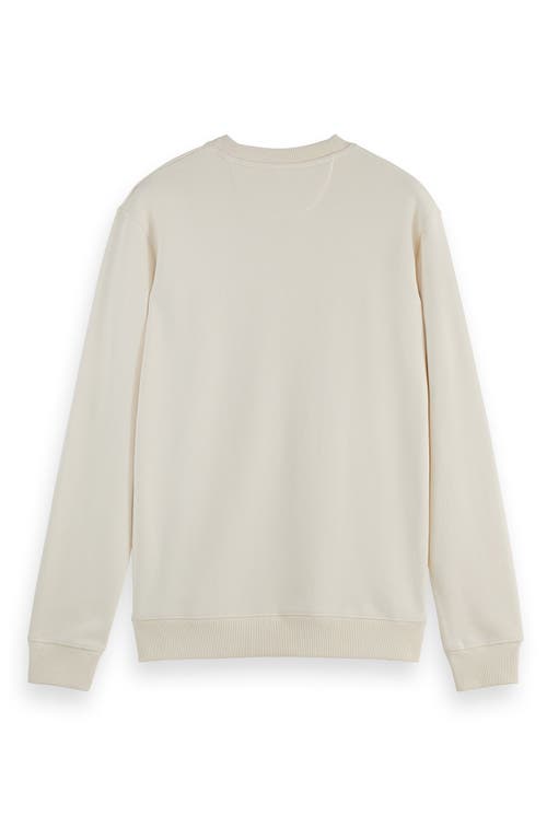 Scotch & Soda Seasonal Core Crewneck Sweatshirt In Neutral