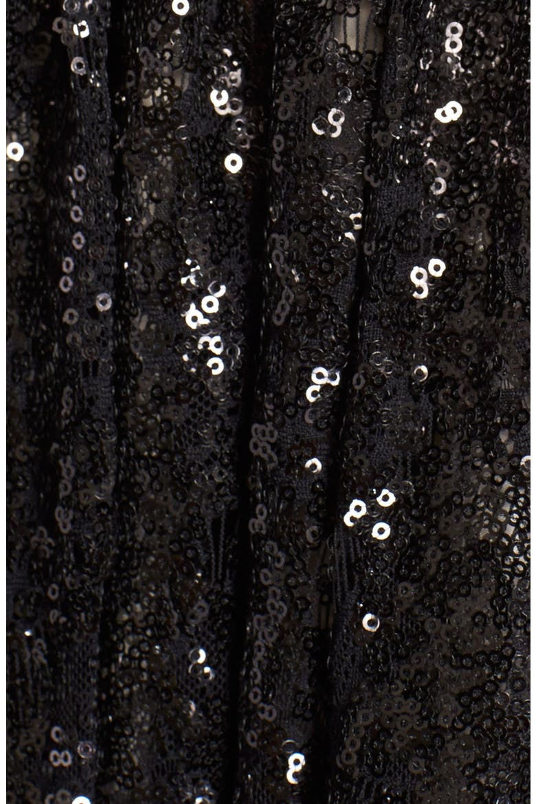 BB Dakota 'Sabrina' Sequin Fit & Flare Dress, Alternate, color, BLACK