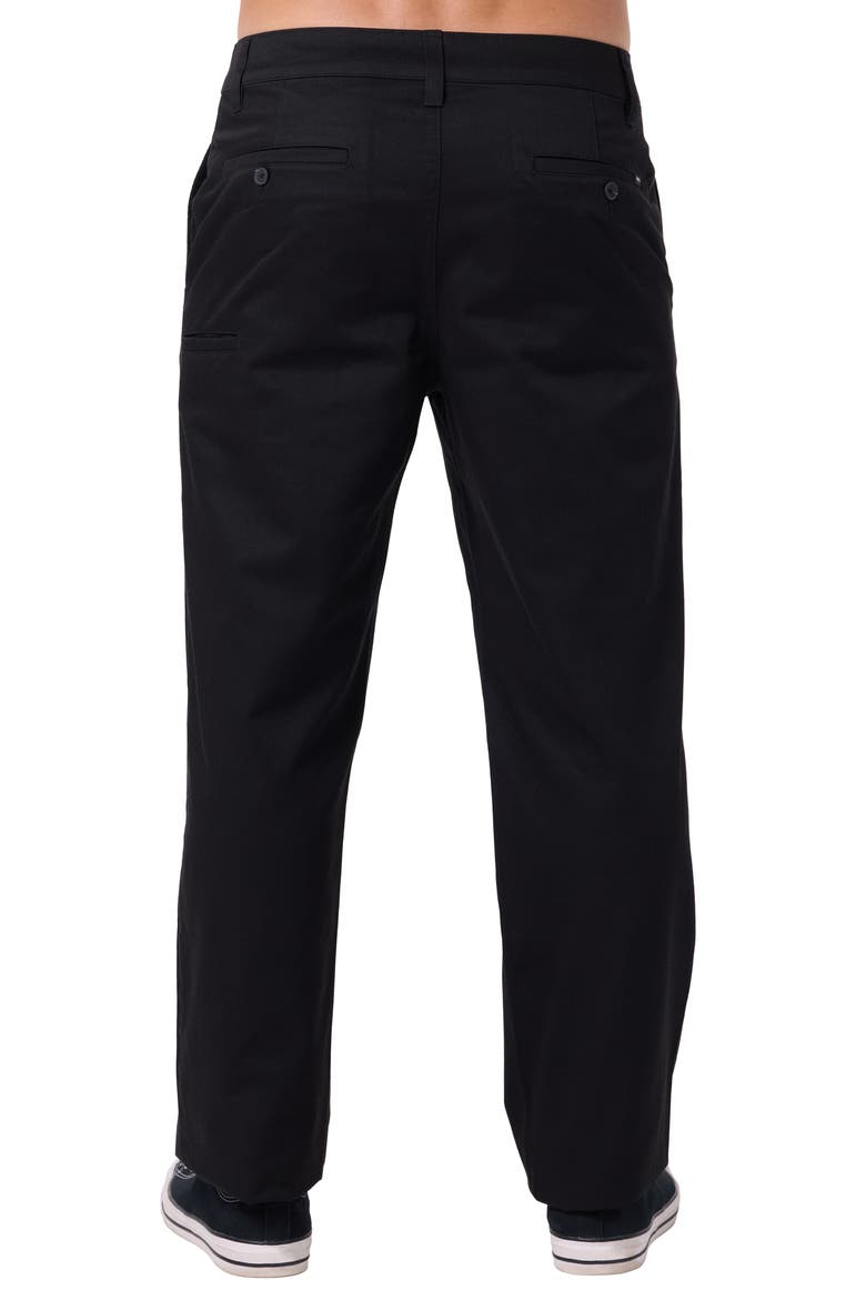 Redwood Flat Front Twill Chinos, Alternate, color, BLACK