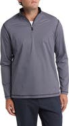 Bugatchi OoohCotton® Print Quarter Zip Pullover