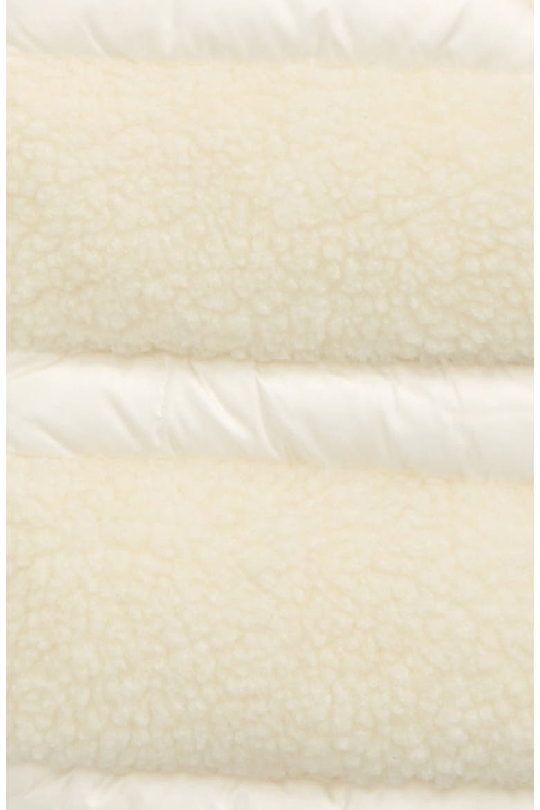 Gentiane Faux Shearling Hooded Down Jacket, Alternate, color, NATURAL