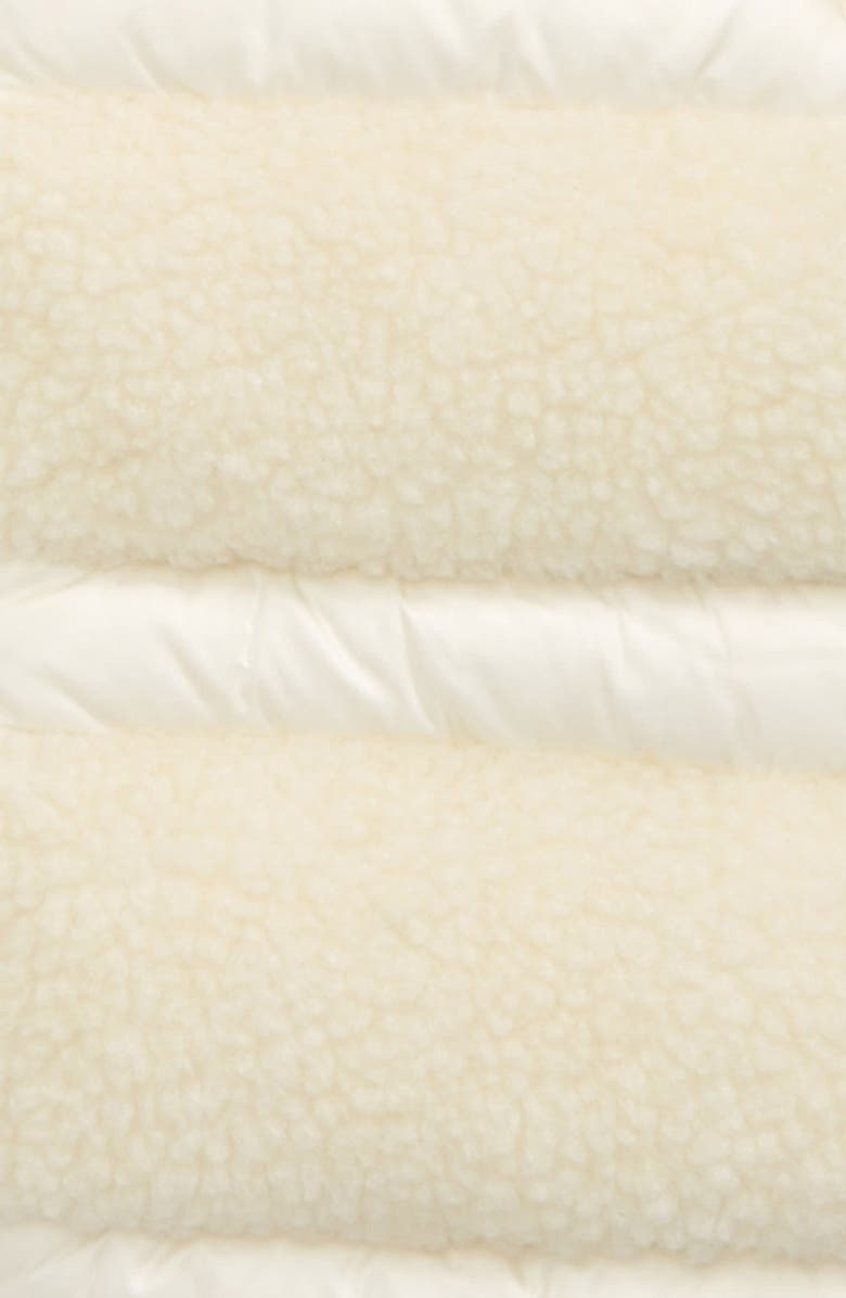 Moncler Gentiane Faux Shearling Hooded Down Jacket, Alternate, color,