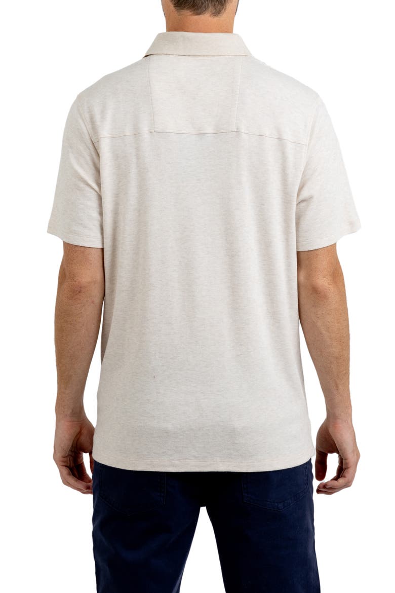 Heathered Jersey Polo, Alternate, color, OATMEAL