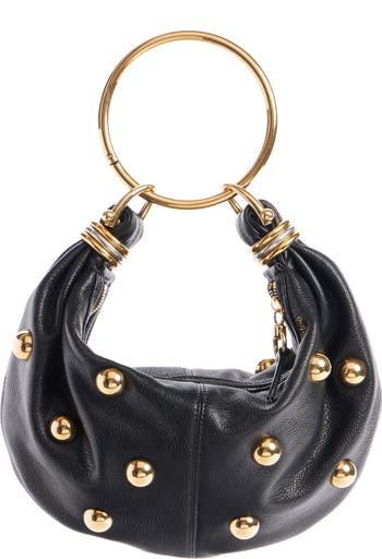 【関税&送料込】Chloe Bracelet Hobo Bag Chloé Small Bracelet Hobo Bag In Grained Leather in Red