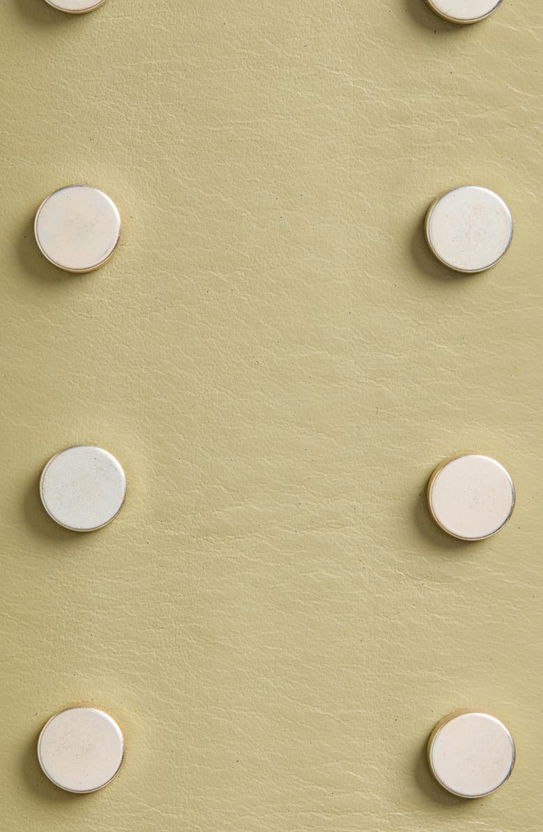 Free People Hex Stud Leather Hip Belt, Alternate, color, Green