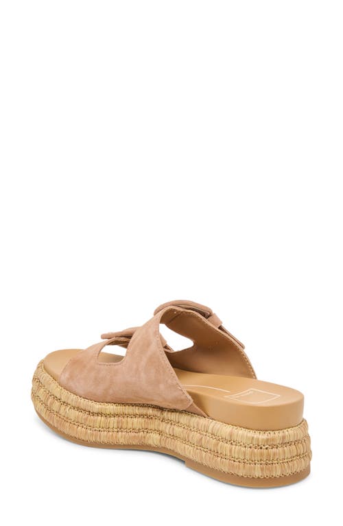 Dolce Vita Witny Platform Espadrille Sandal In Toffee Suede