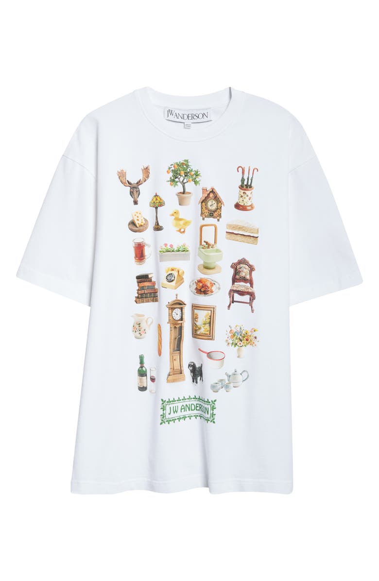 JW Anderson Diorama Oversize Cotton Graphic T-Shirt, Alternate, color,