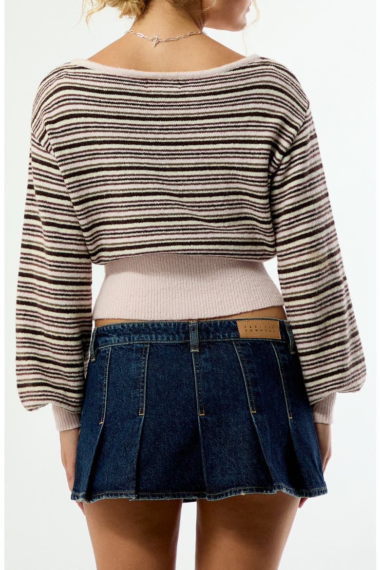Harley Off the Shoulder Sweater, Alternate, color, PINK