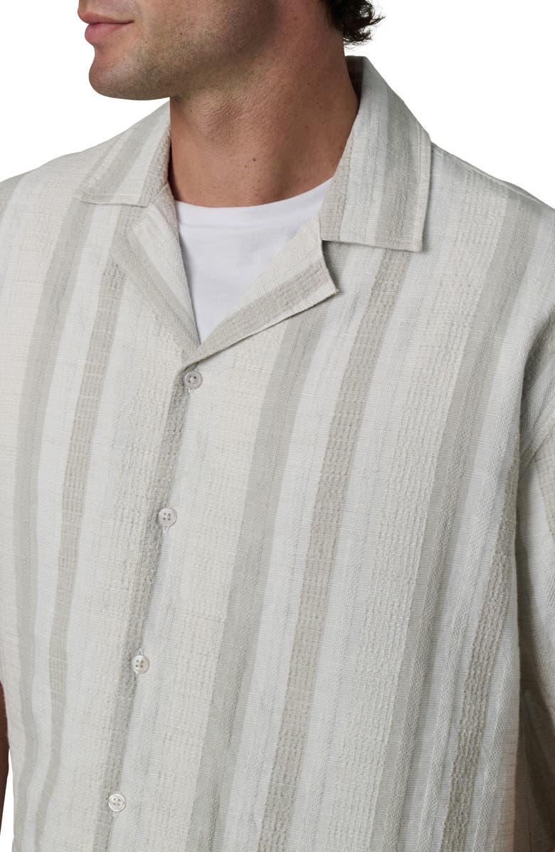 Joe's Dobby Stripe Camp Shirt, Alternate, color, Grey Stripe