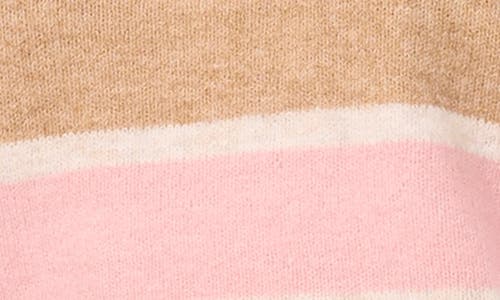 Vince Camuto Two Stripe Crewneck Sweater In Brown