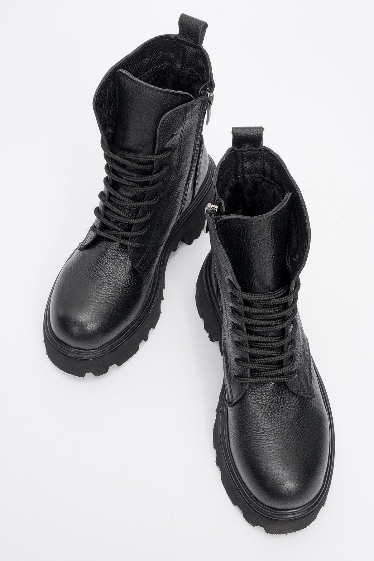 Forever 
Always Shoes Tina Leather Ankle Boot, Alternate, color, Black Leather