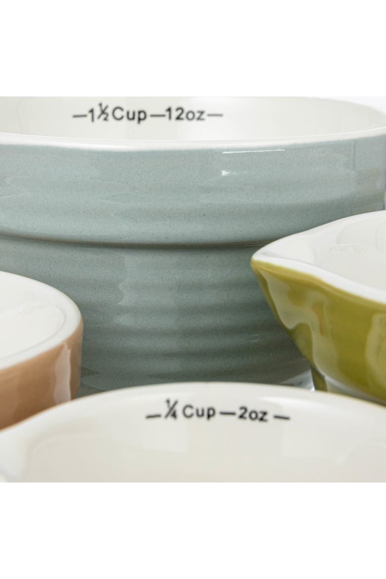 Stoneware Batter Bowl Measuring Cups, Multicolor, Set of 4, Alternate, color, Multicolor