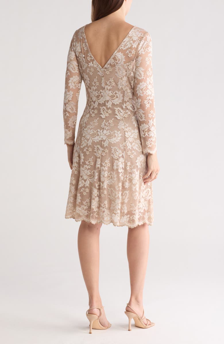 Marina Lace Cocktail Dress, Alternate, color, Champagne