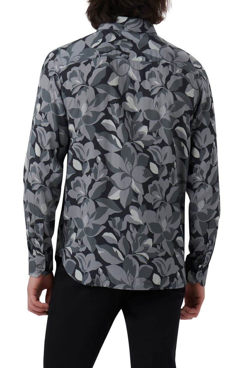 Bugatchi Julian Shaped Fit Floral Button-Up Shirt, Alternate, color,