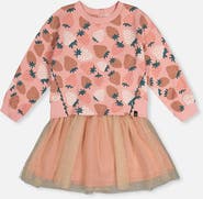 Deux par Deux Frosted Strawberry Bi-Material Dress