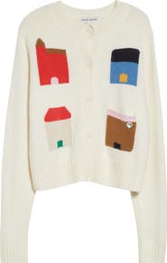 Stine Goya Crop Jacquard Cardigan