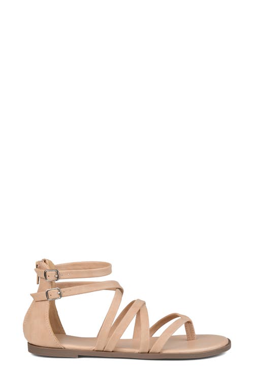 Shop Journee Collection Zailie Strappy Sandal In Taupe