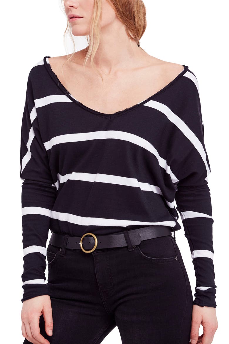 Upstate Stripe Tee, Main, color, ONYX COMBO