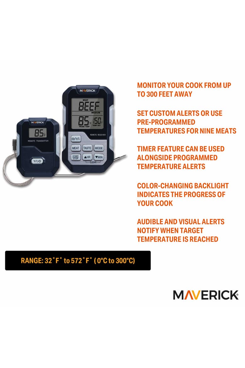 Long Range Wireless Remote Cooking Thermometer, Single Probe, Alternate, color, Black/Grey