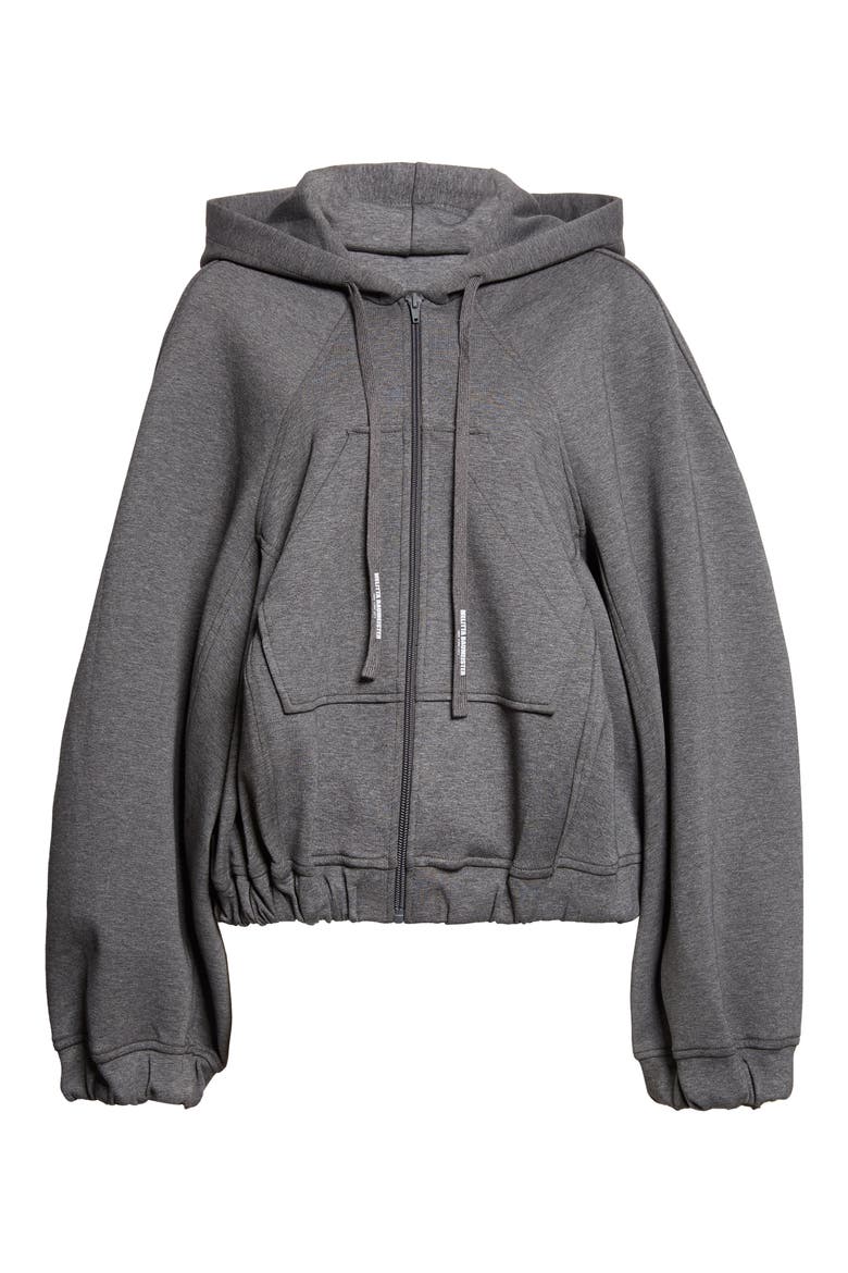 Ball Double Face Jersey Zip Hoodie, Main, color, GREY MELANGE