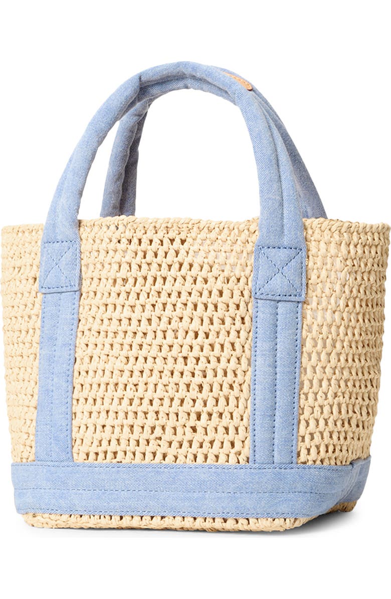 MZ Wallace Mini Crochet Tote, Alternate, color, Crochet/True Light Denim