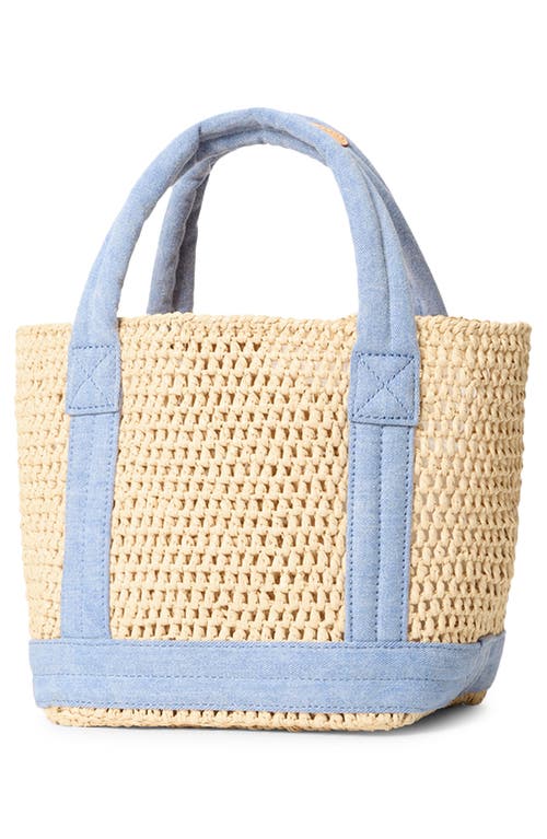 Mz Wallace Mini Crochet Tote In Crochet/true Light Denim