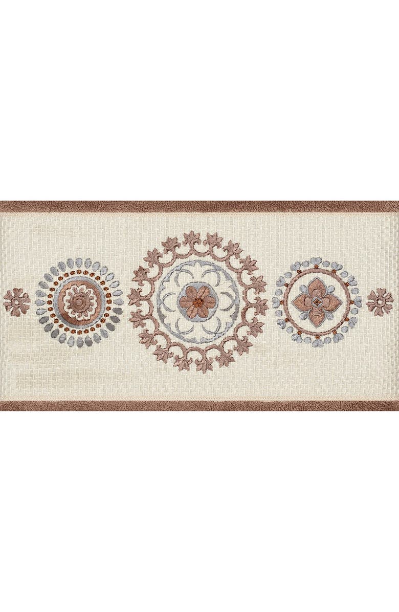 Linum Home Textiles Isabelle 3-Piece Embellished Towel Set - Latte, Alternate, color, Latte