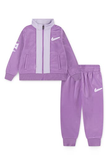 Nike Kids' Dri-fit Track Jacket & Joggers Set In Purple