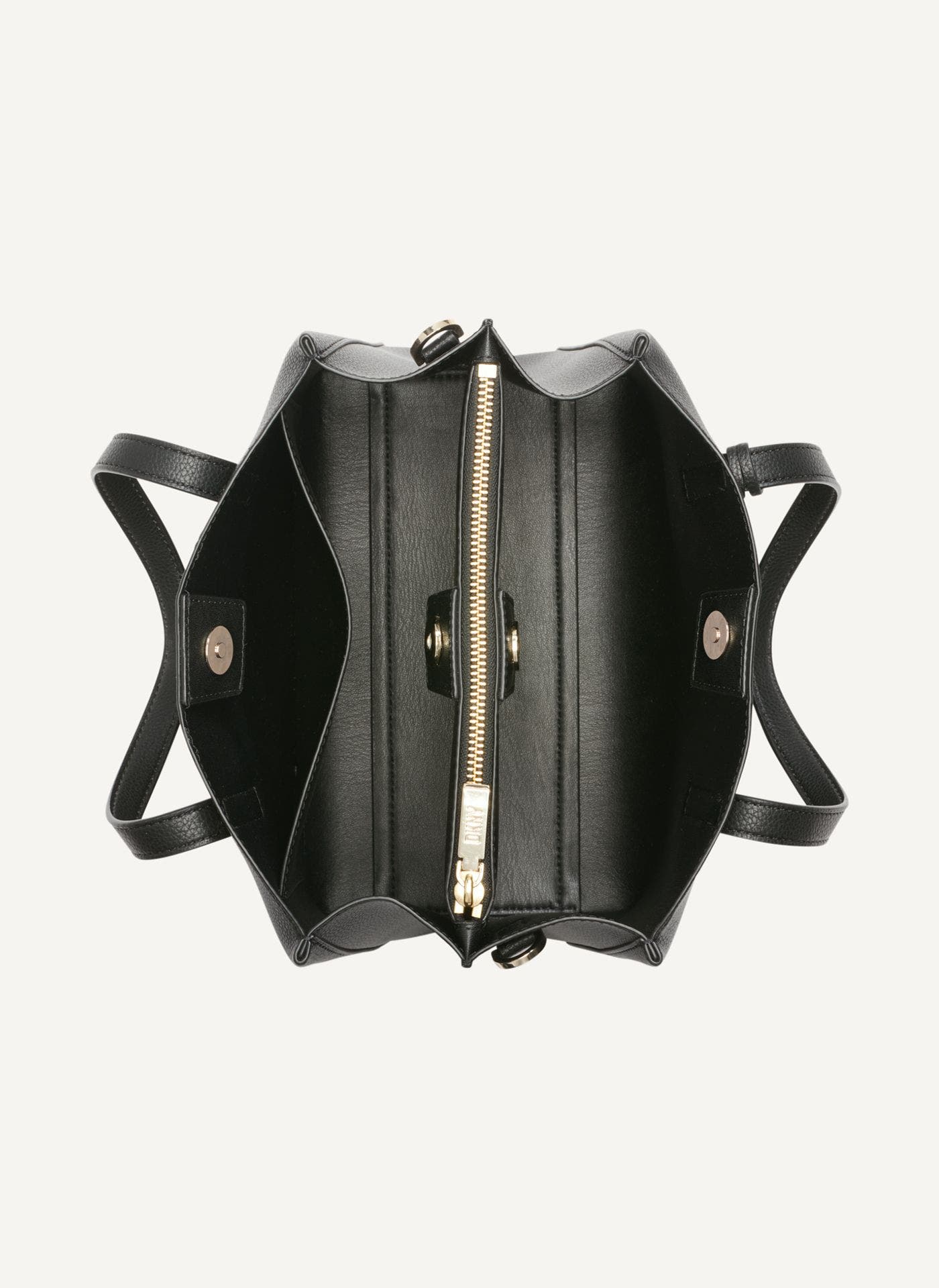 DKNY Farah Medium Satchel, Alternate, color, Blk/Gold