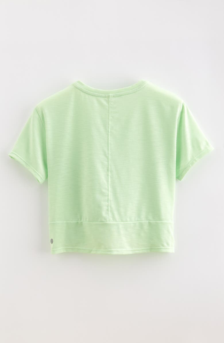 Zella Girl Kids' Twist Front T-Shirt, Alternate, color, Green Verde