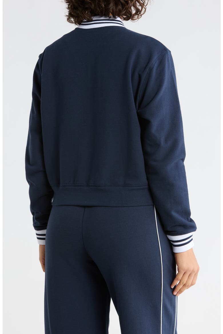Cloud Plush Prime League Bomber Jacket, Alternate, color, DEEP ABYSS/ WHITE