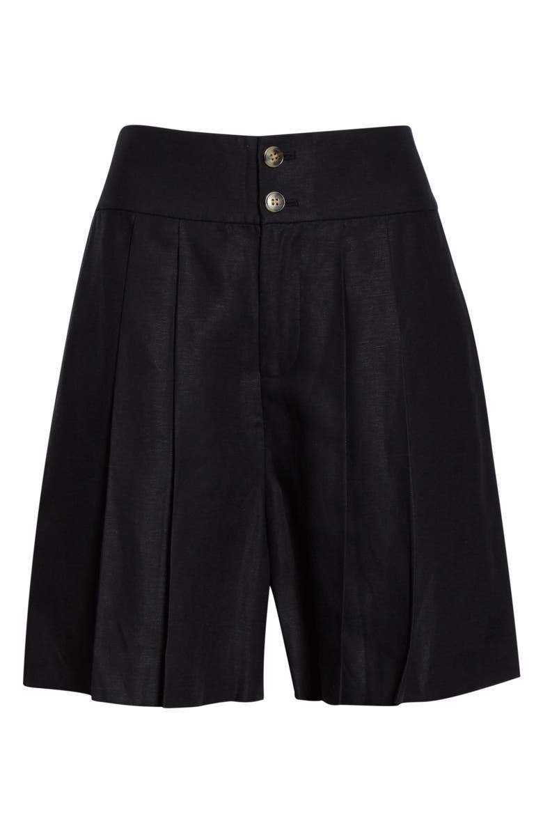 Club Monaco Pleated High Waist Shorts, Alternate, color, 